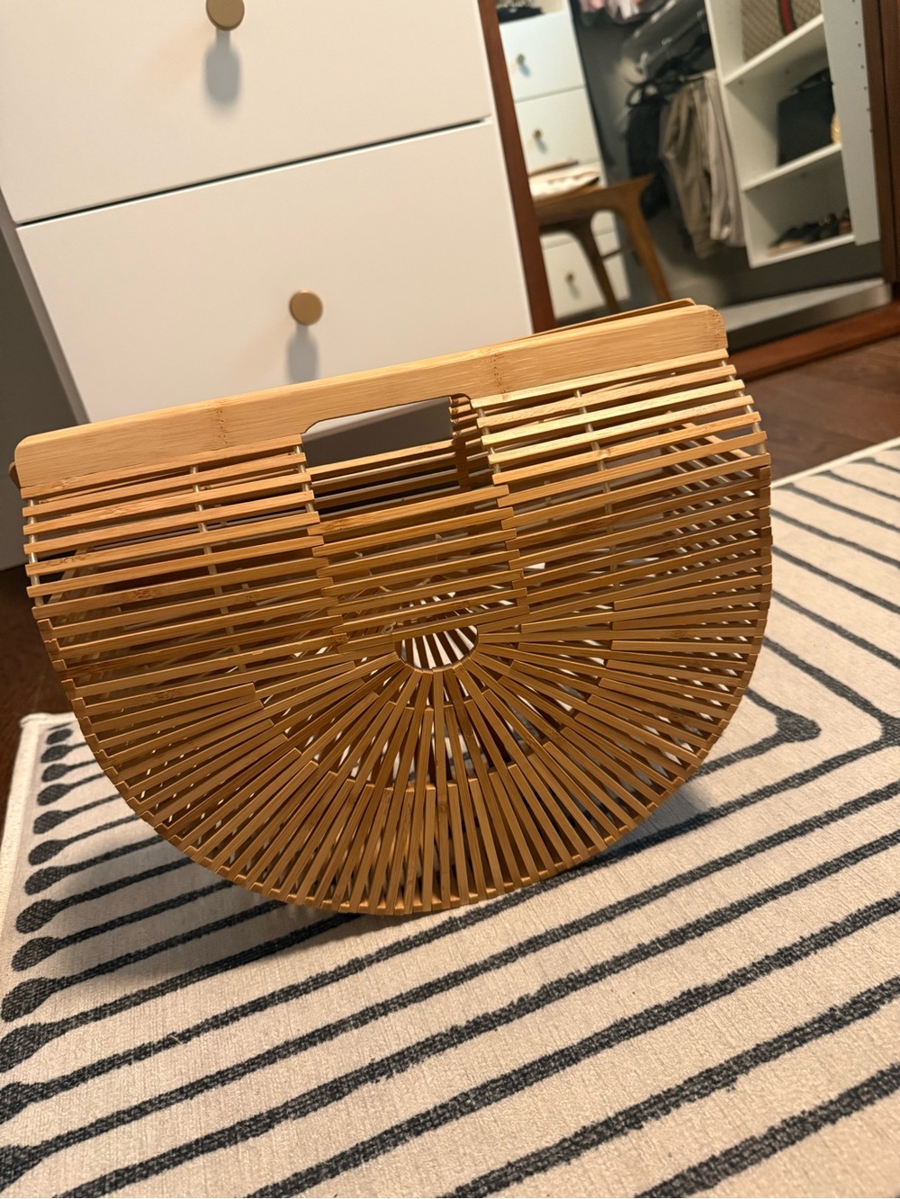 cult gaia Bamboo Ark Bag in Natural Tan